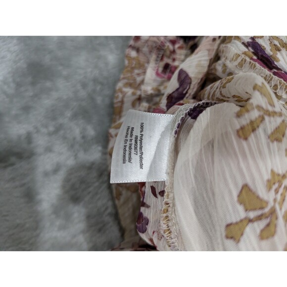 A N.A Women's 3/4 Sleeve Blouse With Tie Waist - Size Petite Small - Picture 6 of 7